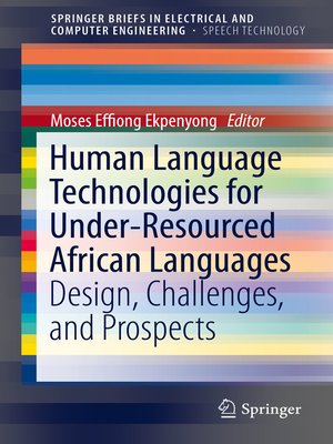cover image of Human Language Technologies for Under-Resourced African Languages